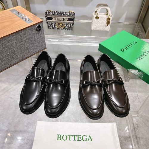 Bottega Veneta BV Round Toe Loafers With Leather Buckle