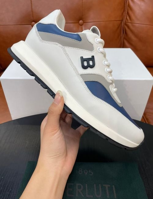 Berluti Stitched Leather Casual Sports Shoes