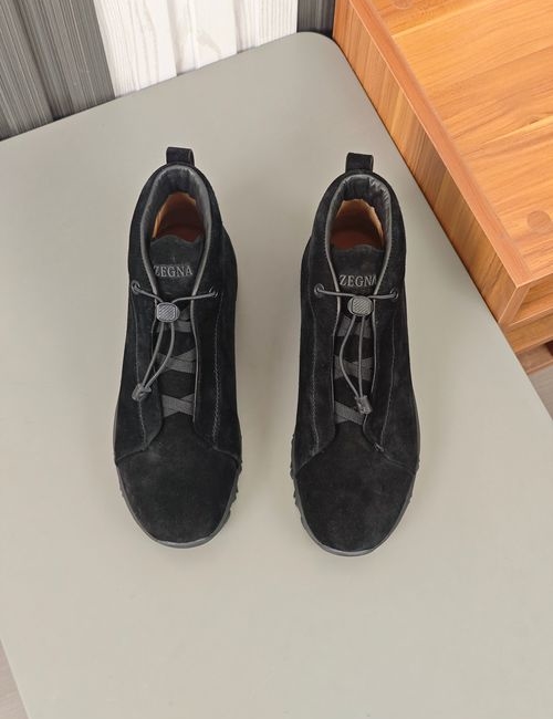 Zegna Triple Stitch Suede Casual Shoes