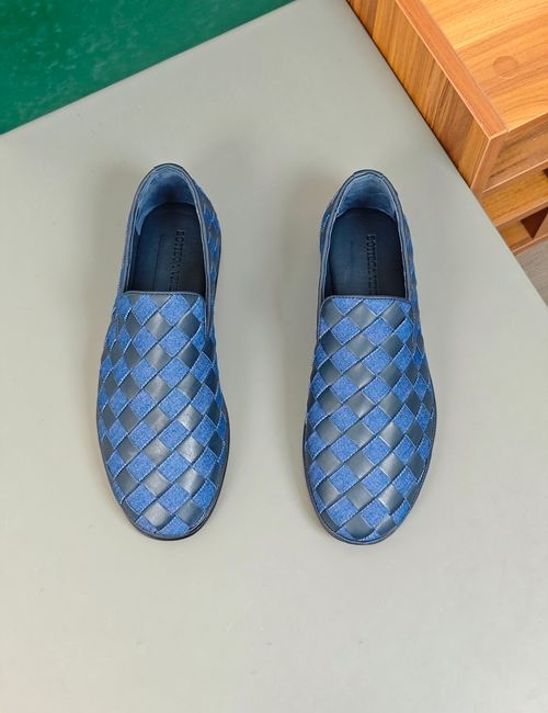 Bottega Veneta BV Woven Leather Loafers With Leather Sole