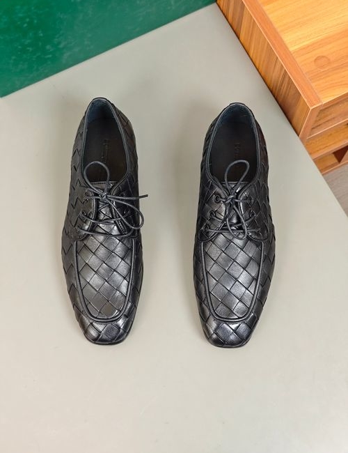 Bottega Veneta BV Woven Leather Loafers With Leather Sole
