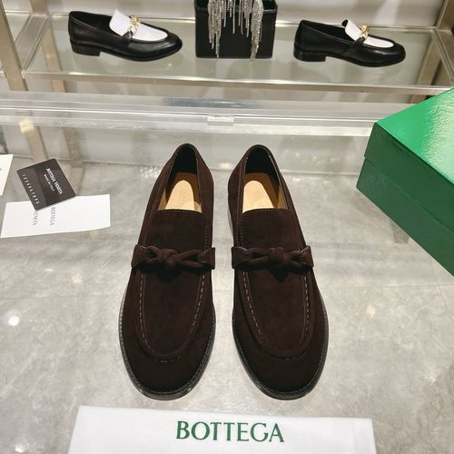 Bottega Veneta BV Woven Lace-up Flat Sole Shoes
