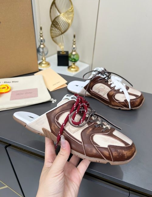 Miu Miu NB530 Casual Sports Shoes Cowhide Upper