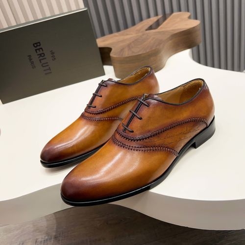 Berluti Patina Leather Formal Shoes Leather Outsole