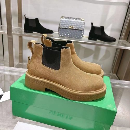 Bottega Veneta BV Square Toe Suede Ankle Boots