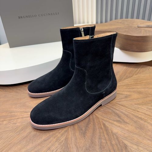 Brunello Cucinelli BC Suede Chelsea Boots With Goodyear Welt