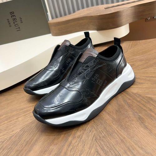 Berluti Patent Leather Casual Skate Shoes
