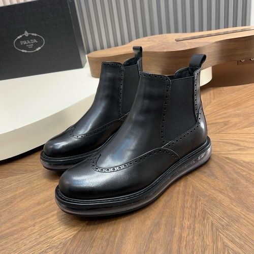 Prada High-top Slip-on Leather Sneakers