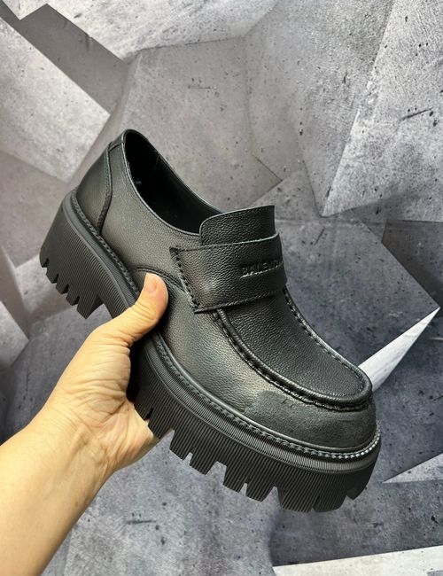 Balenciaga Vintage Distressed Leather Loafers