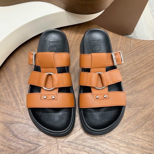Loewe Rivet Double Strap Platform Slides