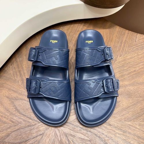 Fendi Embossed Buckle Non-slip Slides