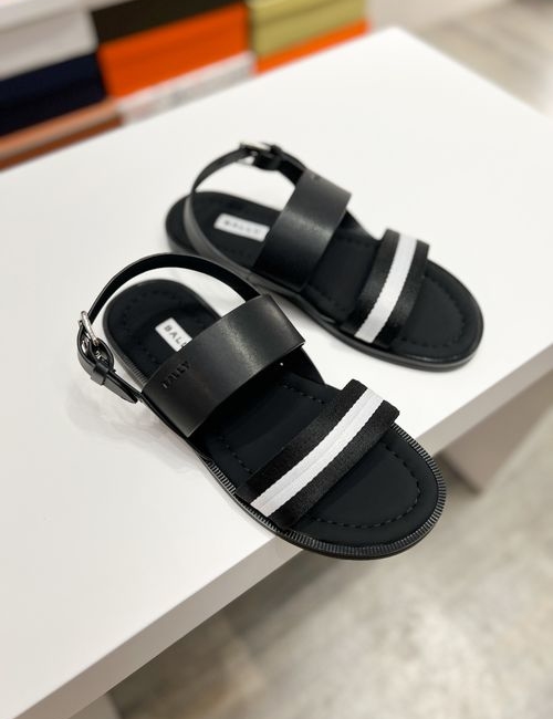 Bally Cowhide Webbing Slides Super Comfort