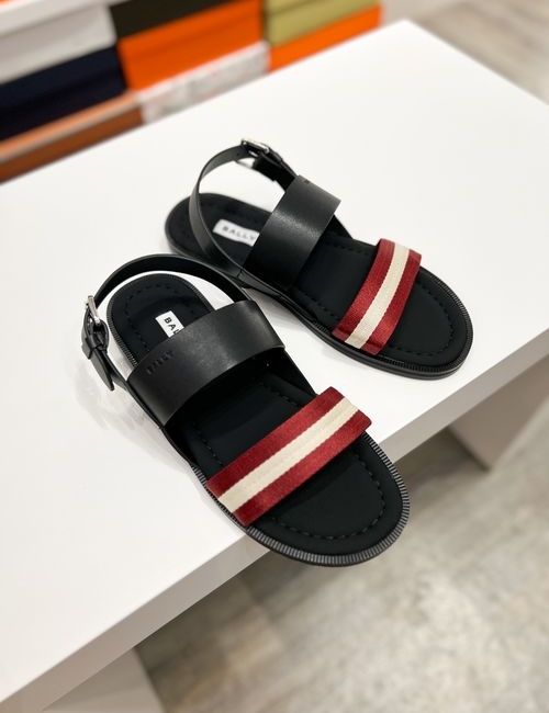 Bally Cowhide Webbing Slides Super Comfort