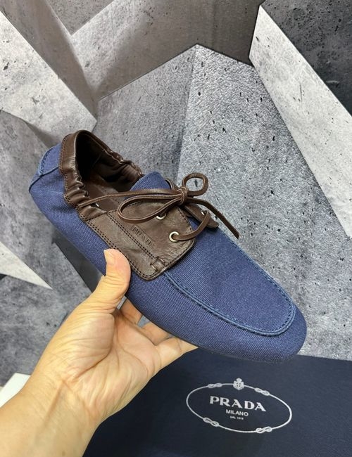 Prada Shuffle Stitched Washed Fabric Casual Shoes