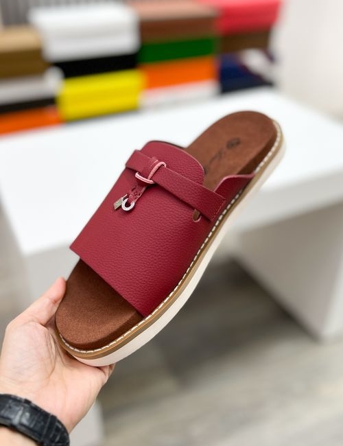 Loro Piana LP Summer Walk Cross Strap Mule Slippers
