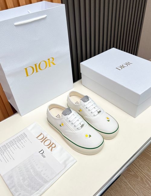 Christian Dior CD Embroidered Fabric Casual Shoes