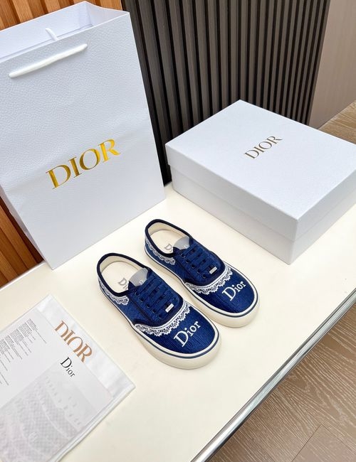 Christian Dior CD Embroidered Fabric Casual Shoes