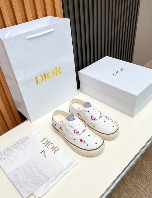 Christian Dior CD Embroidered Fabric Casual Shoes