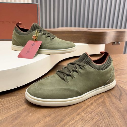 Loro Piana LP Soho Walk Casual Shoes With Double-Color Knit Trim