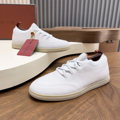 Loro Piana LP Soho Walk Casual Shoes With Double-Color Knit Trim