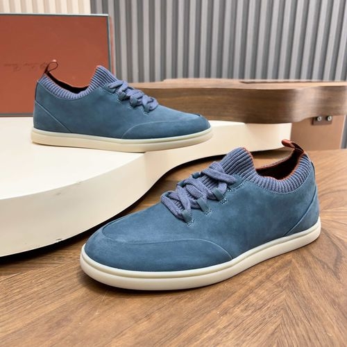 Loro Piana LP Soho Walk Casual Shoes With Double-Color Knit Trim