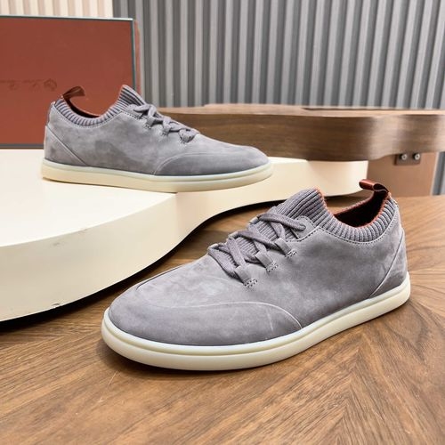 Loro Piana LP Soho Walk Casual Shoes With Double-Color Knit Trim