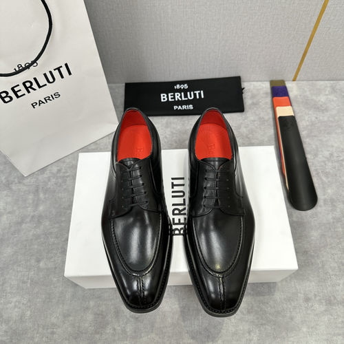 Berluti Stitched Patina Dress Shoes