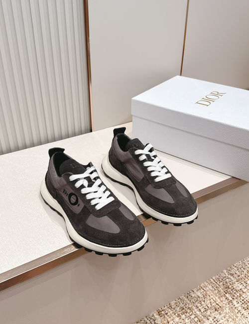 Christian Dior CD Squash Suede Leather Casual Sneakers