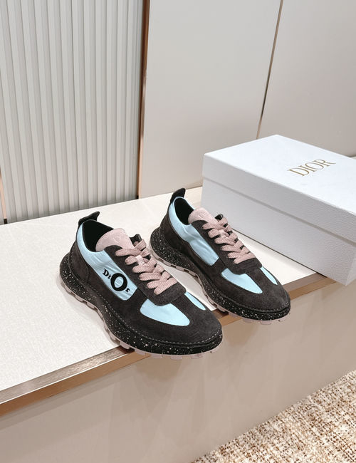 Christian Dior CD Squash Suede Leather Casual Sneakers
