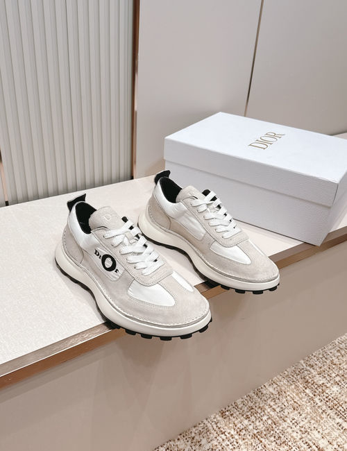 Christian Dior CD Squash Suede Leather Casual Sneakers
