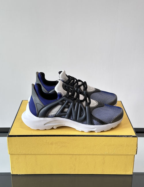 Fendi Tag Mesh Running Shoes With Rubber Sole