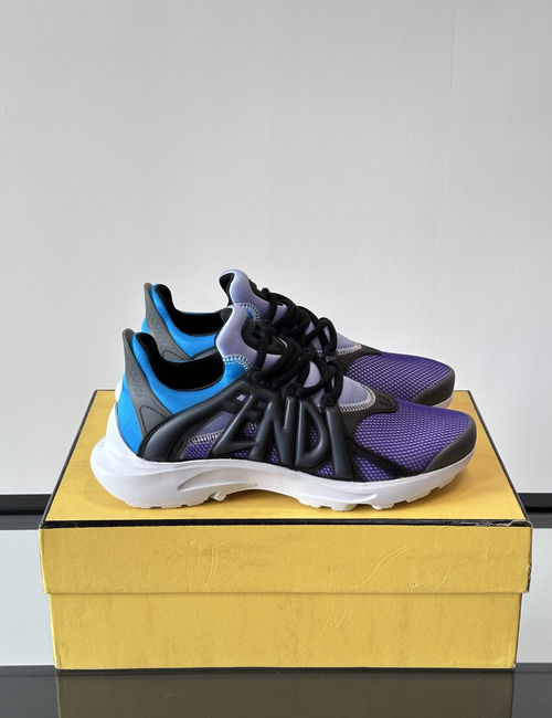 Fendi Tag Mesh Running Shoes With Rubber Sole