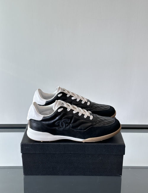 Chanel Quilted Two-tone Casual Sneakers