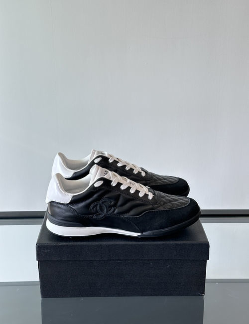 Chanel Panda Color Quilted Tennis Shoes