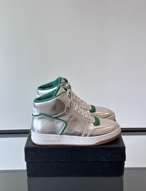 Yves Saint Laurent YSL High-Top Lace-Up Sneakers With Soft Towel Lining And Comfort Insole