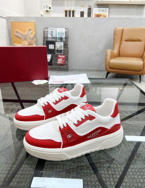 Valentino Premium Stitched Leather Casual Sneakers