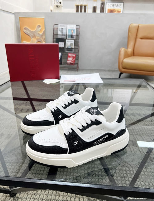 Valentino Premium Stitched Leather Casual Sneakers