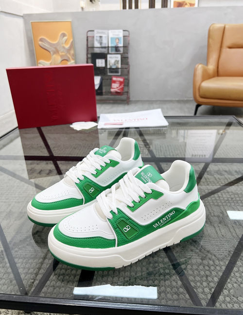 Valentino Premium Stitched Leather Casual Sneakers