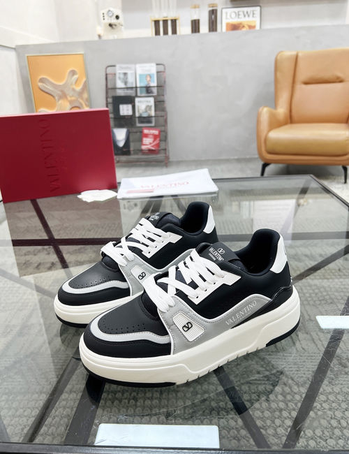 Valentino Premium Stitched Leather Casual Sneakers