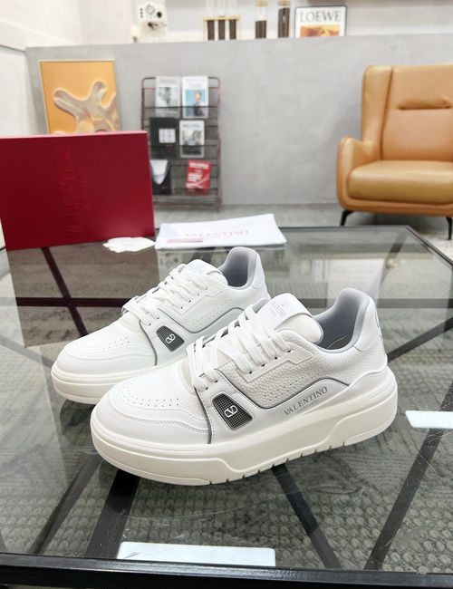 Valentino Premium Stitched Leather Casual Sneakers