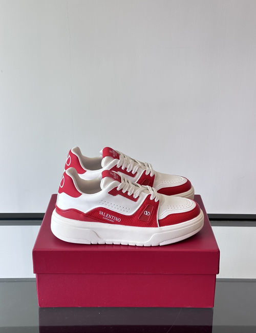 Valentino Quilted Chunky Platform Casual Sneakers