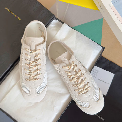 Dries Van Noten DVN Retro Suede Paneled Sneakers