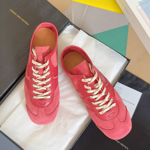 Dries Van Noten DVN Retro Suede Paneled Sneakers