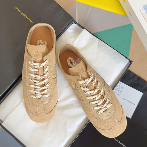 Dries Van Noten DVN Retro Suede Paneled Sneakers