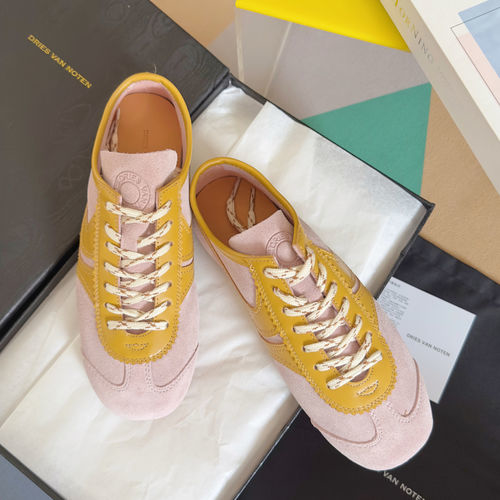 Dries Van Noten DVN Retro Suede Paneled Sneakers