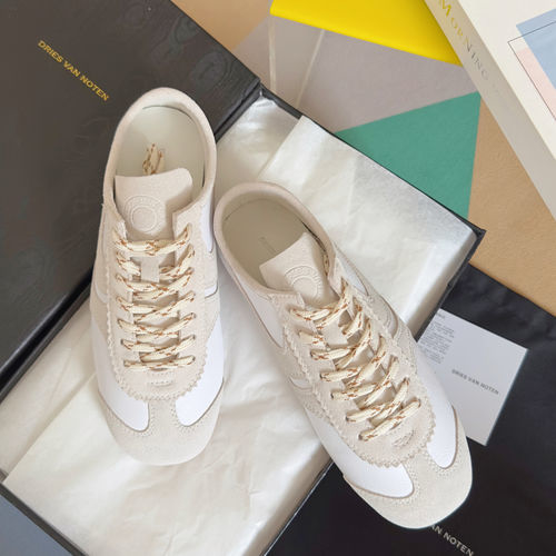 Dries Van Noten DVN Retro Suede Paneled Sneakers