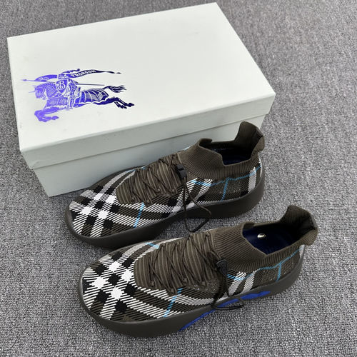 Burberry Check Pattern Neptune Sneakers