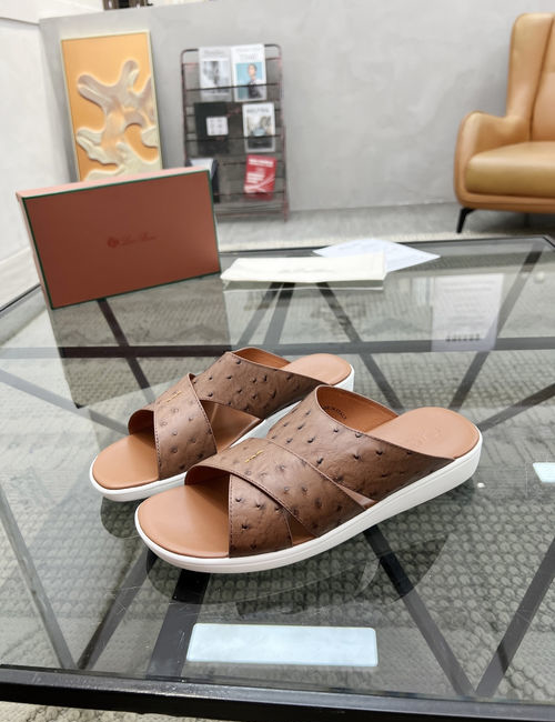Loro Piana LP Cowhide Upper Casual Comfortable Slippers
