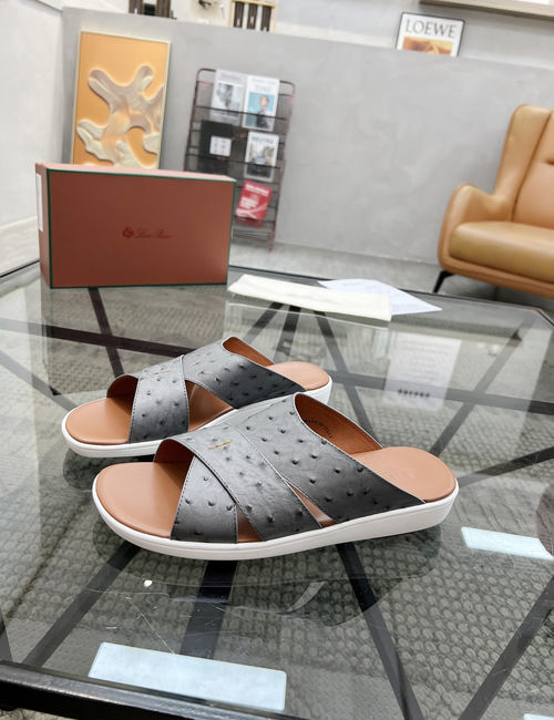 Loro Piana LP Cowhide Upper Casual Comfortable Slippers