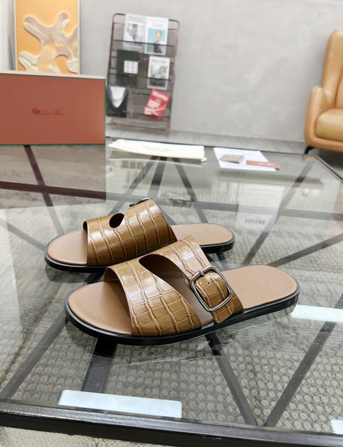 Loro Piana LP Cowhide Upper Casual Comfortable Slippers